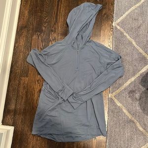 Lululemon Grey Hooded Half Zip Pullover